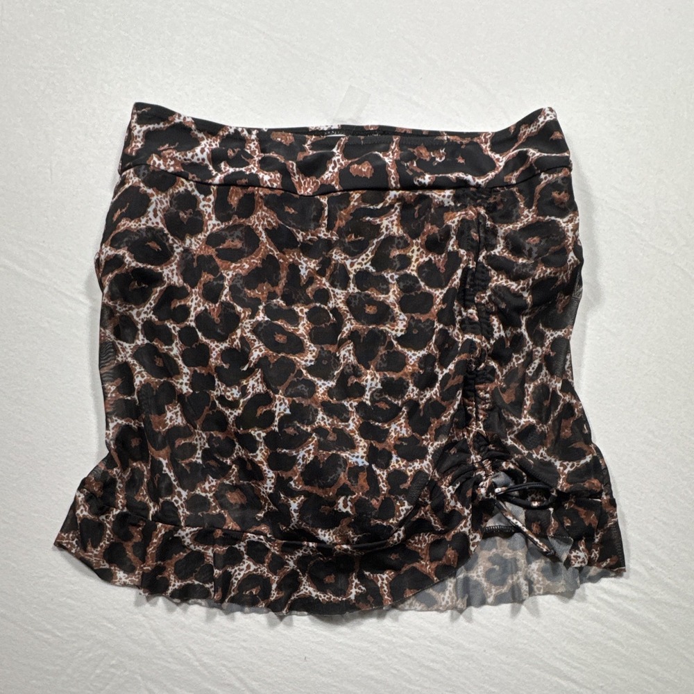 Shein Women's skirted Swim 0XL Bottoms Leopard Print